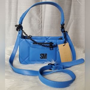 STEVE MADDEN sapphire blue bvilma quilted crossbody bag